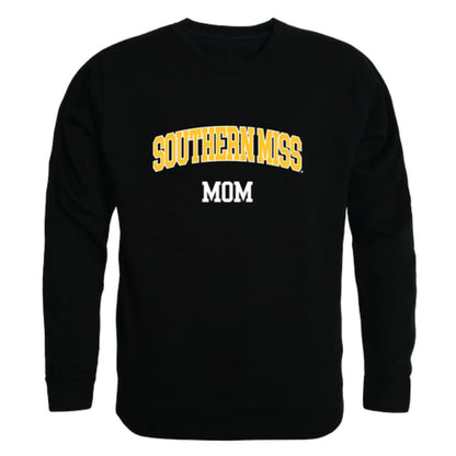 USM University of Southern Mississippi Golden Eagles Mom Fleece Crewneck Pullover Sweatshirt Black Small-Campus-Wardrobe