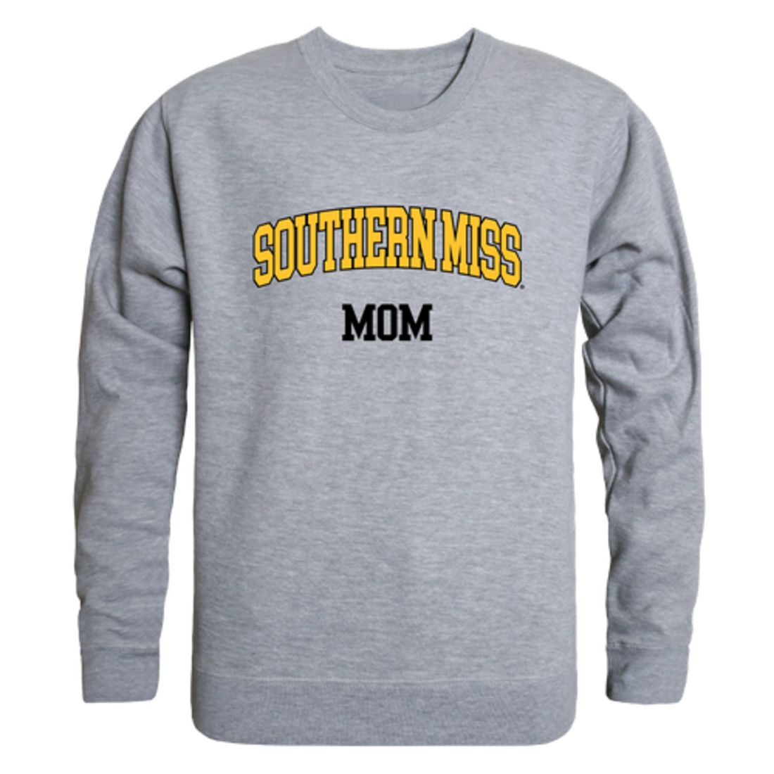 USM University of Southern Mississippi Golden Eagles Mom Fleece Crewneck Pullover Sweatshirt Black Small-Campus-Wardrobe