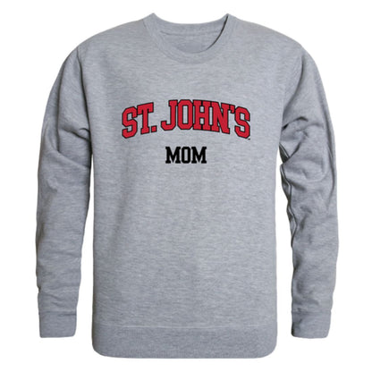 St. John's University Red Storm Mom Fleece Crewneck Pullover Sweatshirt Heather Grey Small-Campus-Wardrobe