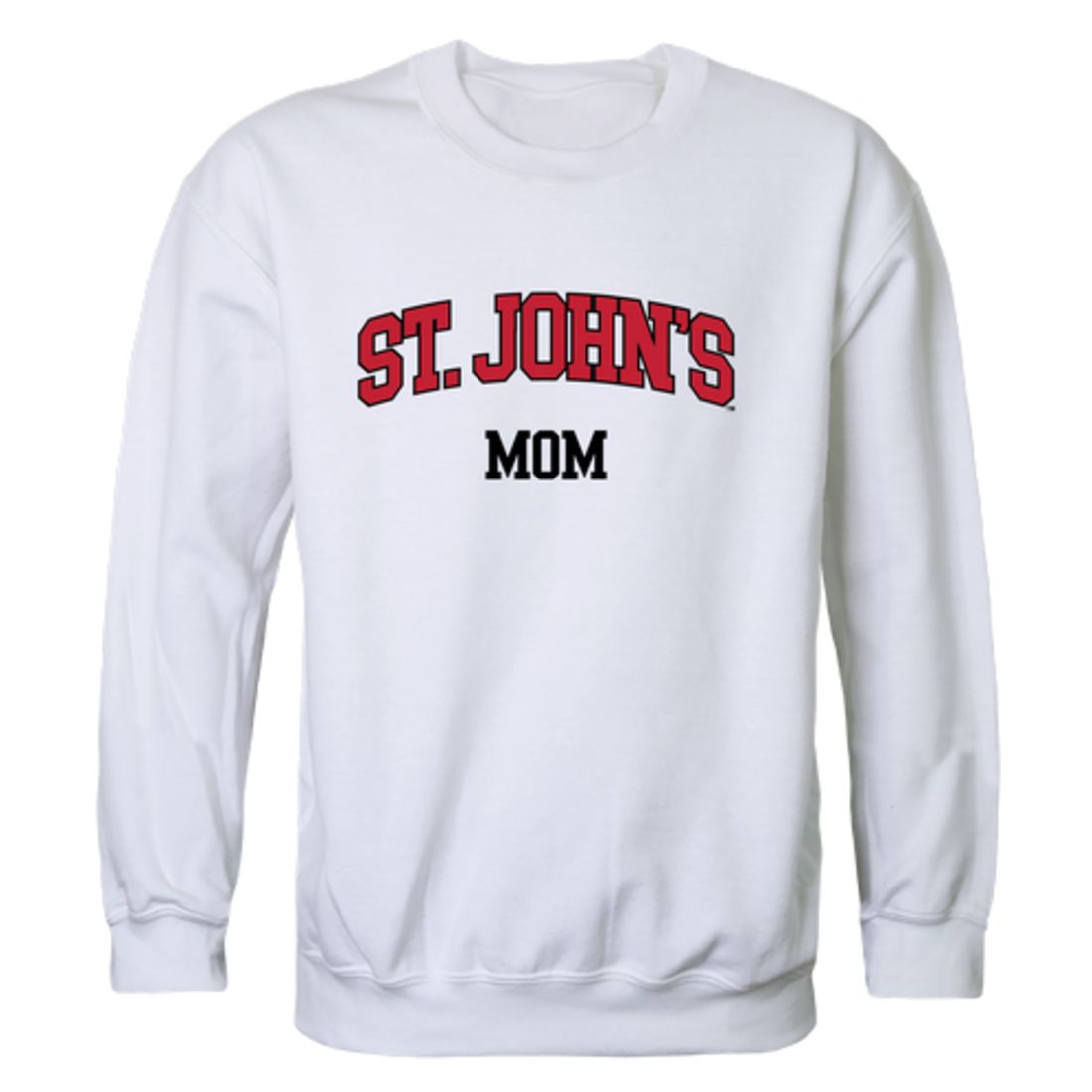 St. John's University Red Storm Mom Fleece Crewneck Pullover Sweatshirt Heather Grey Small-Campus-Wardrobe