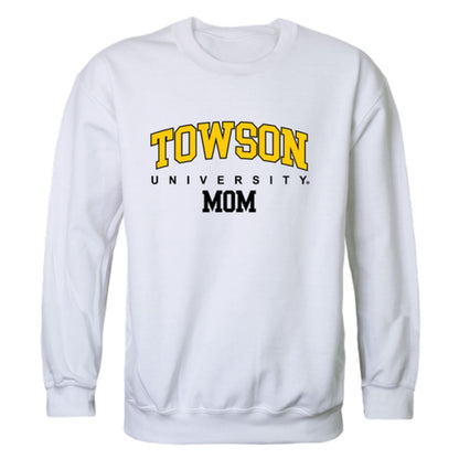 TU Towson University Tigers Mom Fleece Crewneck Pullover Sweatshirt Black Small-Campus-Wardrobe