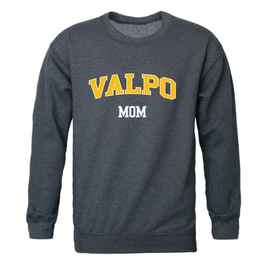 Valparaiso University Crusaders Mom Fleece Crewneck Pullover Sweatshirt Heather Charcoal Small-Campus-Wardrobe