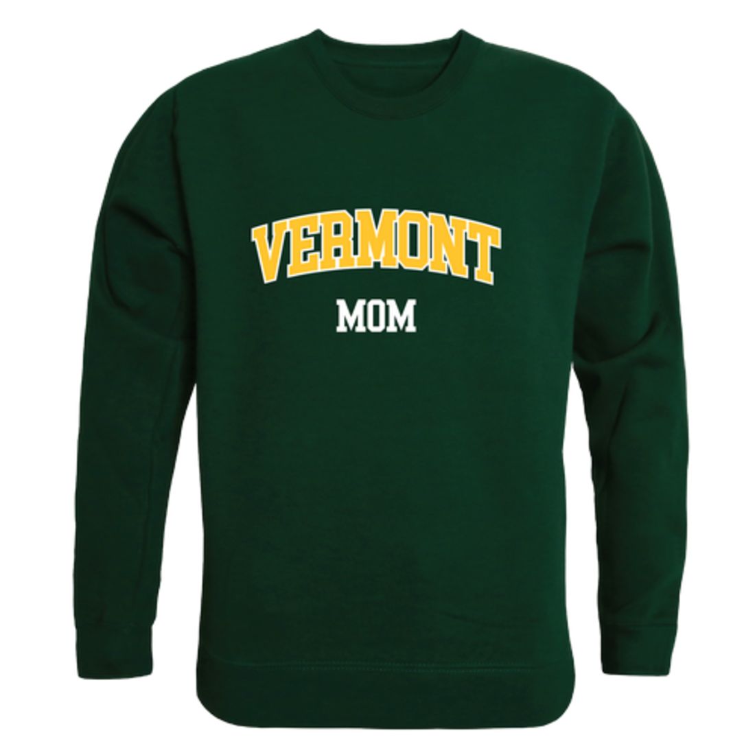 UVM University of Vermont Catamounts Mom Fleece Crewneck Pullover Sweatshirt Forest Small-Campus-Wardrobe