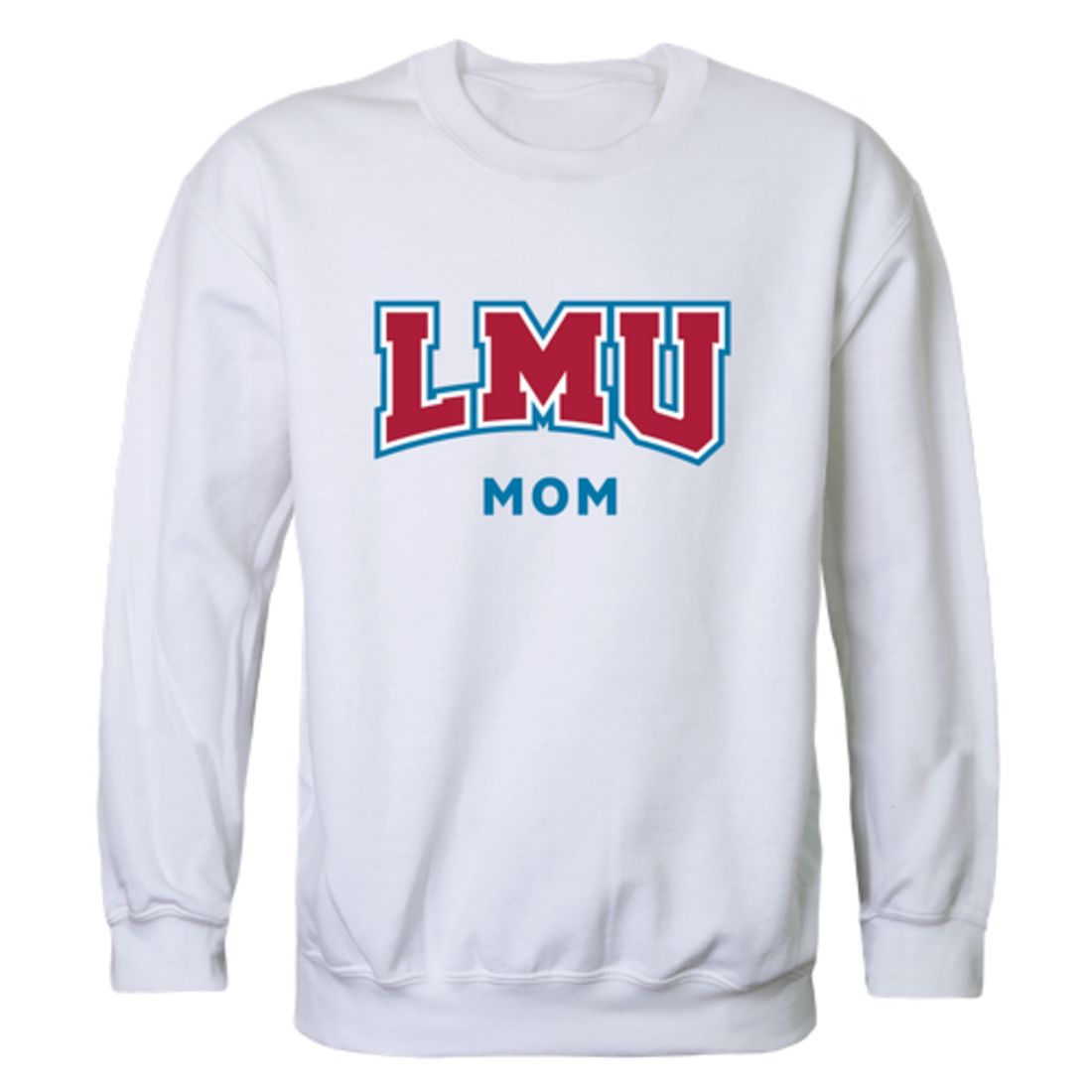 LMU Loyola Marymount University Lions Mom Fleece Crewneck Pullover Sweatshirt Heather Charcoal Small-Campus-Wardrobe