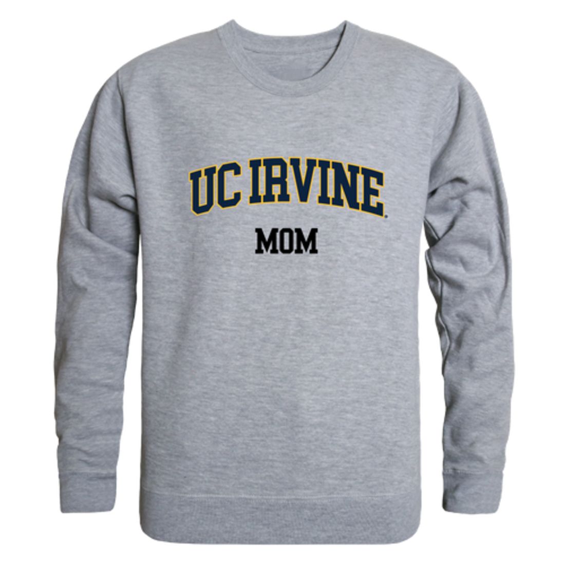 University of California UC Irvine Anteaters Mom Fleece Crewneck Pullover Sweatshirt Heather Grey Small-Campus-Wardrobe