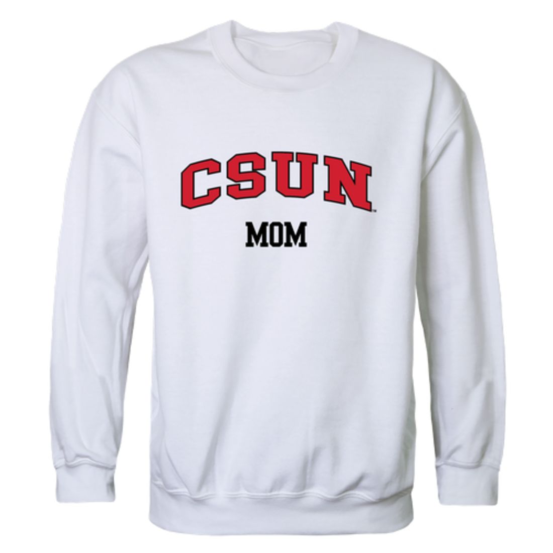 CSUN California State University Northridge Matadors Mom Fleece Crewneck Pullover Sweatshirt Heather Grey Small-Campus-Wardrobe