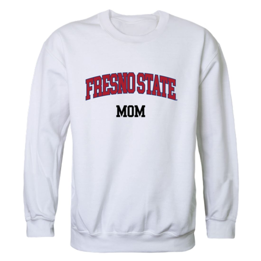 Fresno State University Bulldogs Mom Fleece Crewneck Pullover Sweatshirt Heather Grey Small-Campus-Wardrobe