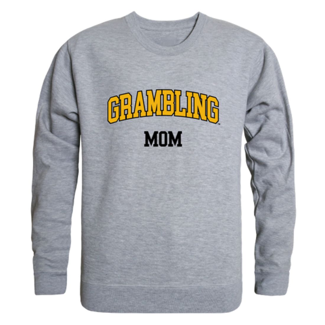 GSU Grambling State University Tigers Mom Fleece Crewneck Pullover Sweatshirt Black Small-Campus-Wardrobe