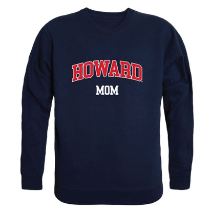 Howard University Bison Mom Fleece Crewneck Pullover Sweatshirt Heather Grey Small-Campus-Wardrobe
