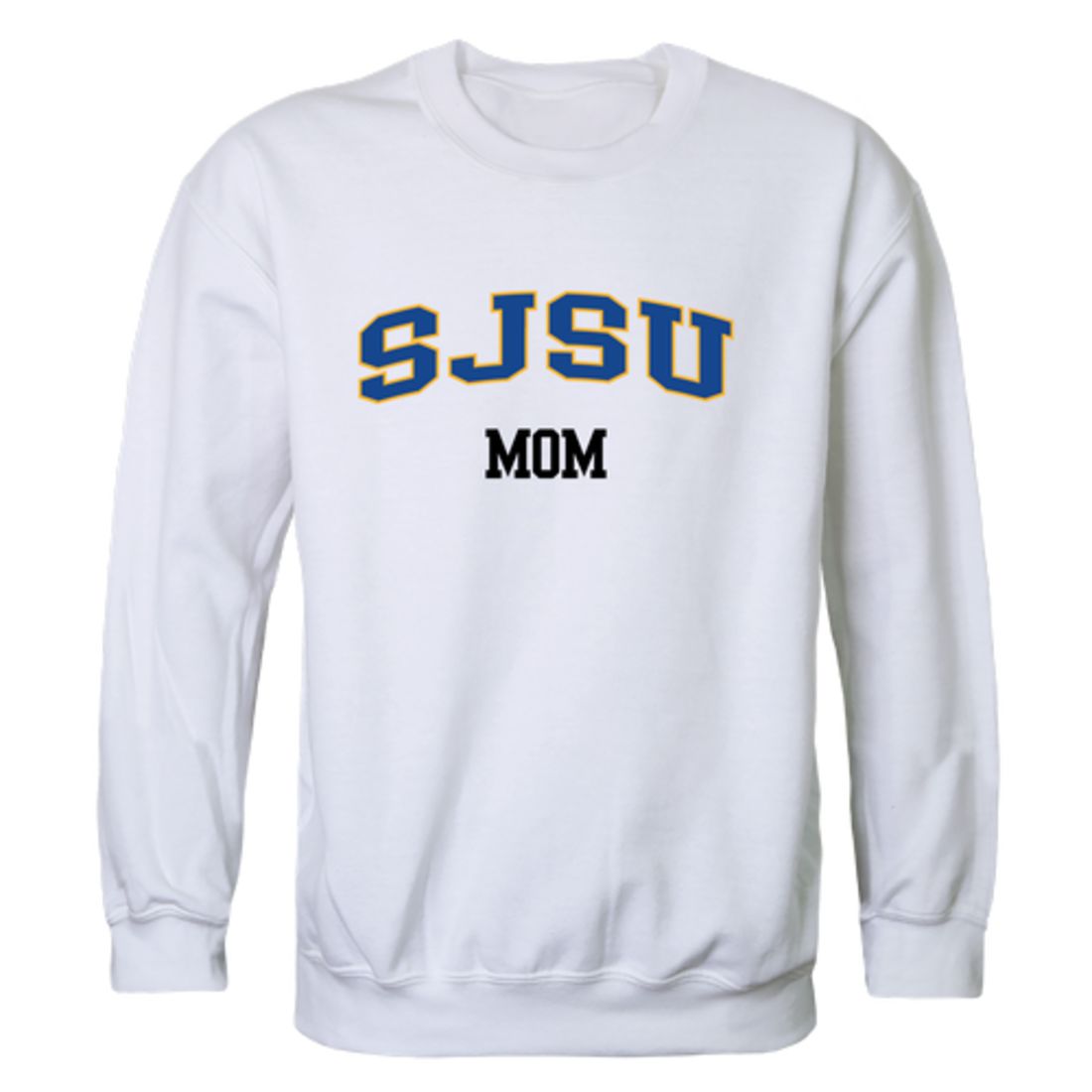 SJSU San Jose State University Spartans Mom Fleece Crewneck Pullover Sweatshirt Heather Grey Small-Campus-Wardrobe