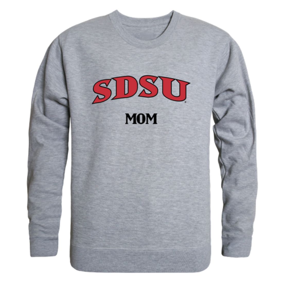 SDSU San Diego State University Aztecs Mom Fleece Crewneck Pullover Sweatshirt Heather Grey Small-Campus-Wardrobe