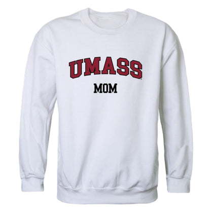 UMASS University of Massachusetts Amherst Minuteman Mom Fleece Crewneck Pullover Sweatshirt Heather Charcoal Small-Campus-Wardrobe