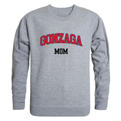 Gonzaga University Bulldogs Mom Fleece Crewneck Pullover Sweatshirt Heather Grey Small-Campus-Wardrobe