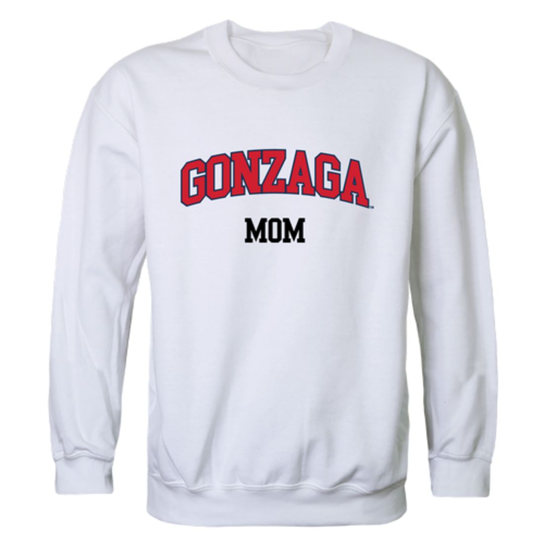 Gonzaga University Bulldogs Mom Fleece Crewneck Pullover Sweatshirt Heather Grey Small-Campus-Wardrobe