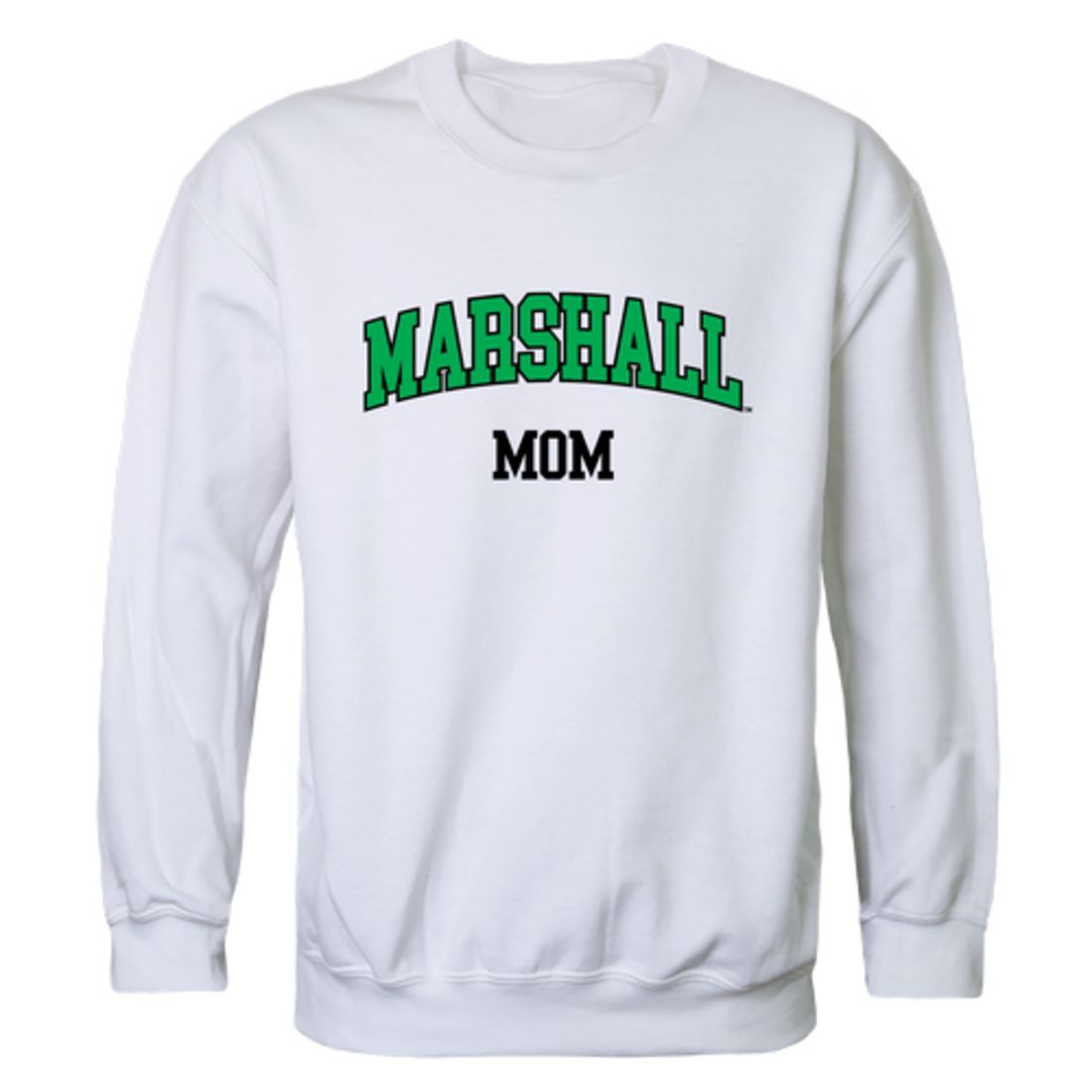 Marshall University Thundering Herd Mom Fleece Crewneck Pullover Sweatshirt Heather Charcoal Small-Campus-Wardrobe