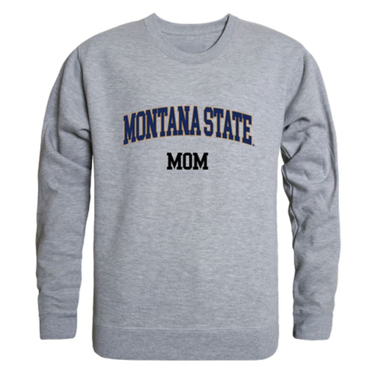 Montana State University Bobcats Mom Fleece Crewneck Pullover Sweatshirt Heather Grey Small-Campus-Wardrobe