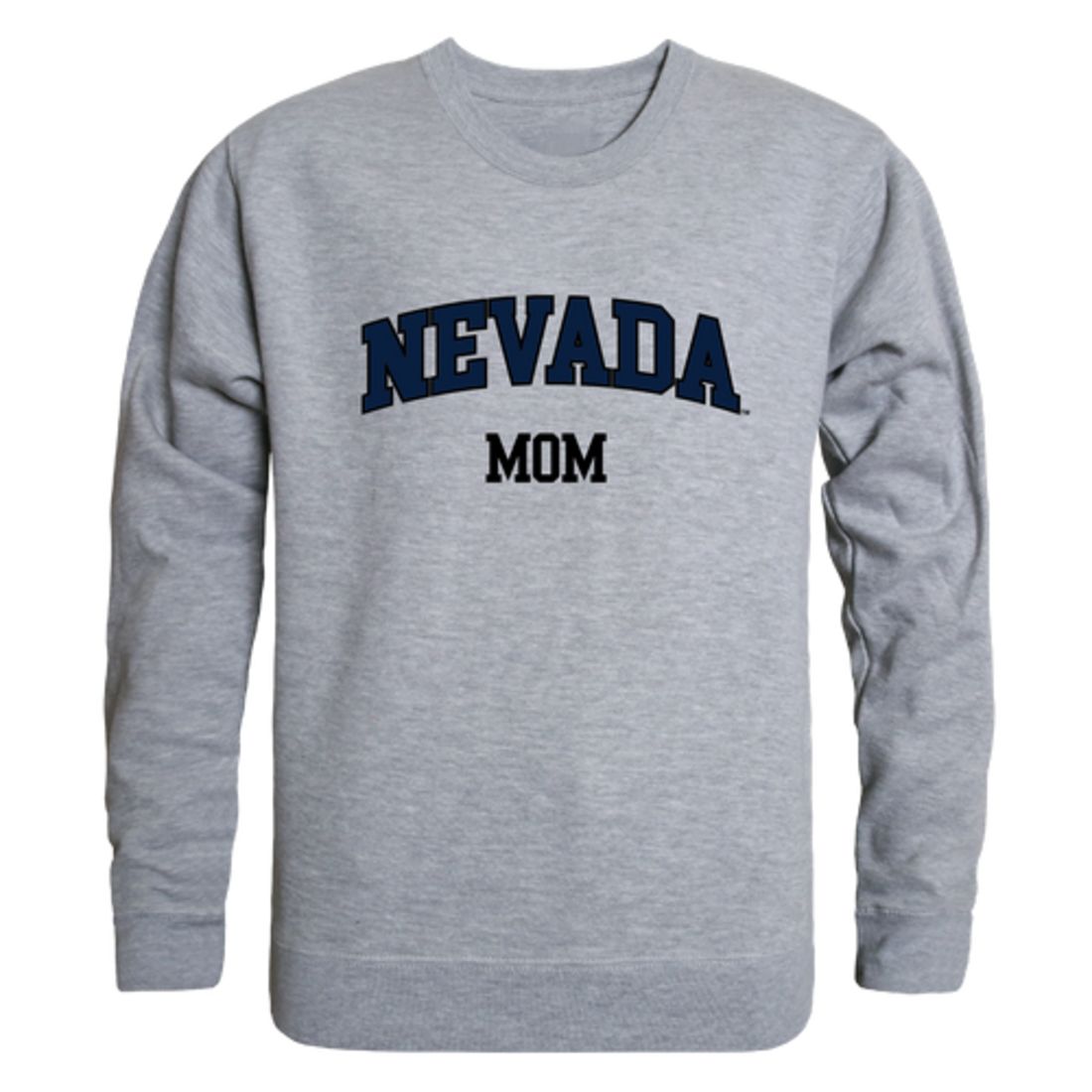 University of Nevada Wolf Pack Mom Fleece Crewneck Pullover Sweatshirt Heather Grey Small-Campus-Wardrobe