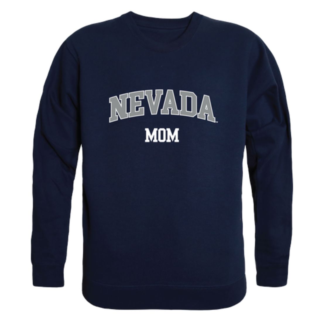 University of Nevada Wolf Pack Mom Fleece Crewneck Pullover Sweatshirt Heather Grey Small-Campus-Wardrobe