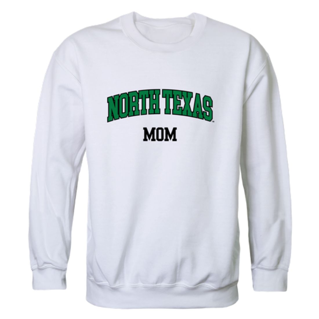 UNT University of North Texas Mean Green Mom Fleece Crewneck Pullover Sweatshirt Heather Charcoal Small-Campus-Wardrobe
