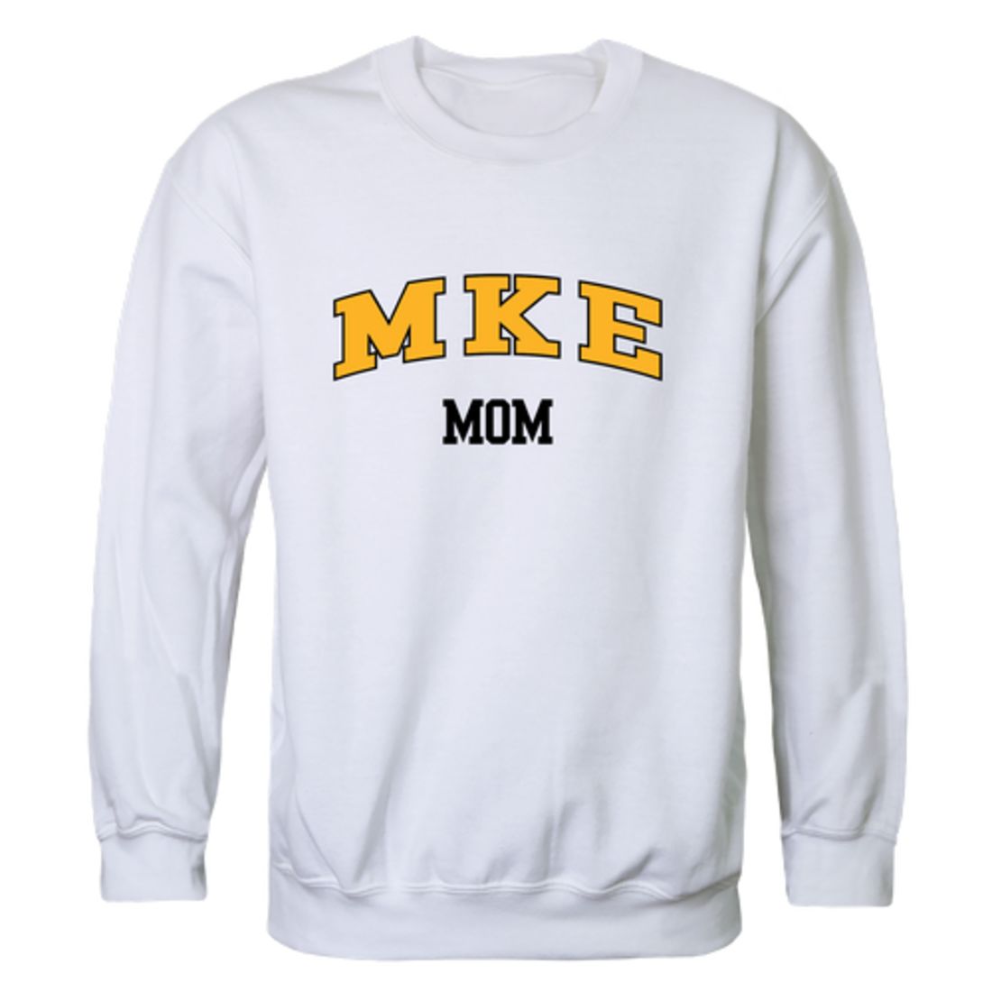 UW University of Wisconsin Milwaukee Panthers Mom Fleece Crewneck Pullover Sweatshirt Black Small-Campus-Wardrobe