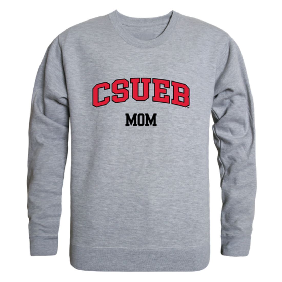 California State University East Bay Pioneers Mom Fleece Crewneck Pullover Sweatshirt Heather Grey Small-Campus-Wardrobe