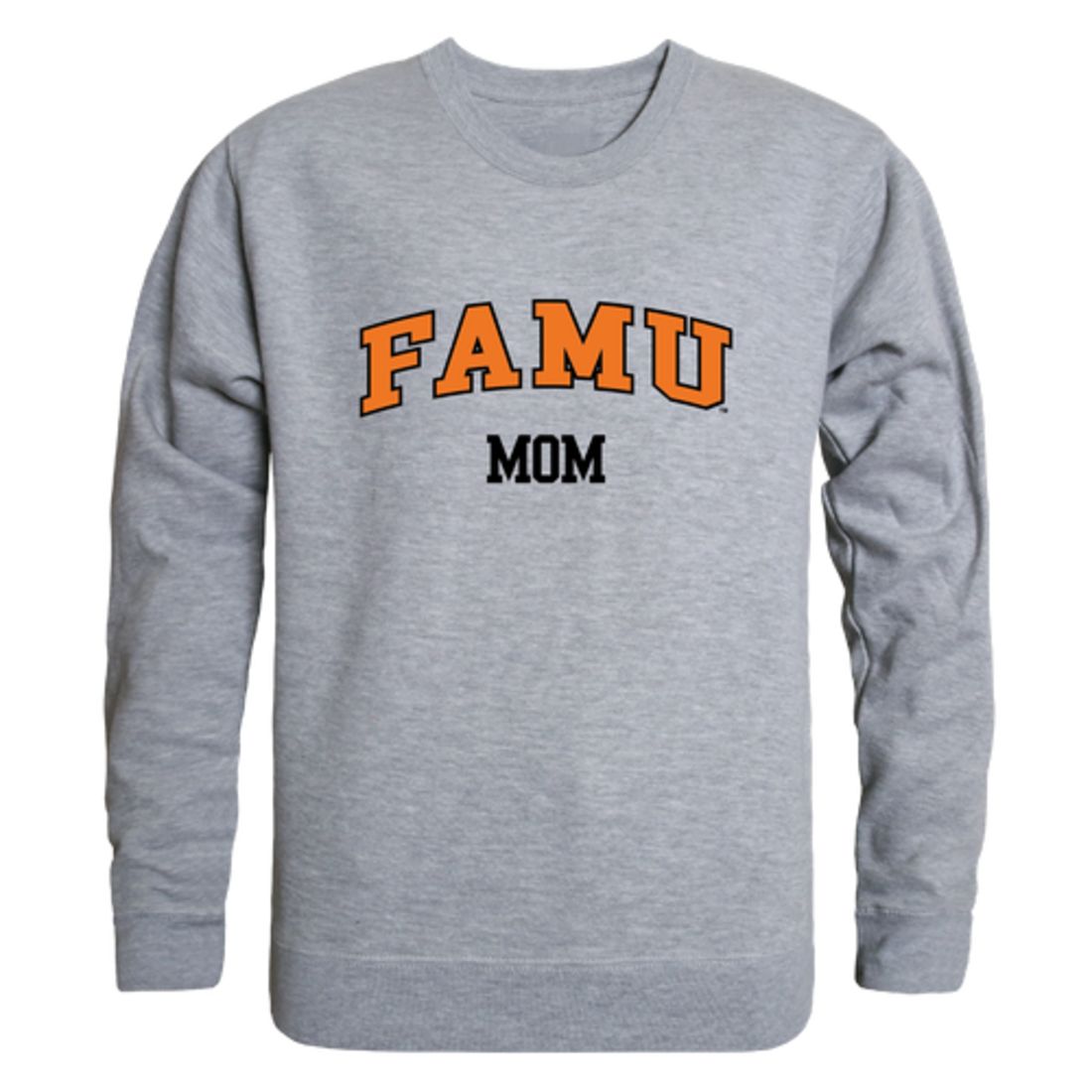 FAMU Florida A&M University Rattlers Mom Fleece Crewneck Pullover Sweatshirt Heather Charcoal Small-Campus-Wardrobe