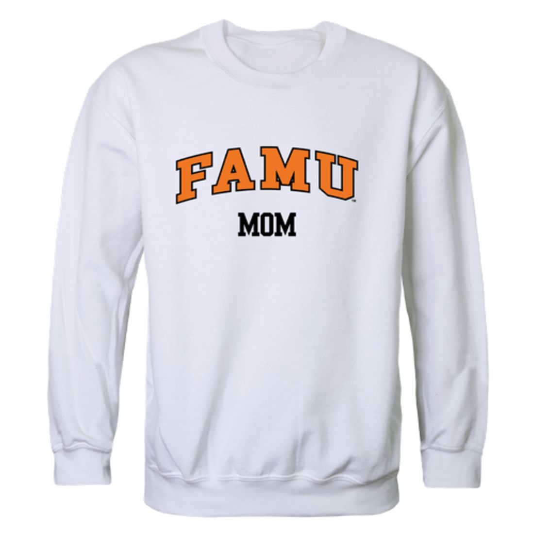 FAMU Florida A&M University Rattlers Mom Fleece Crewneck Pullover Sweatshirt Heather Charcoal Small-Campus-Wardrobe