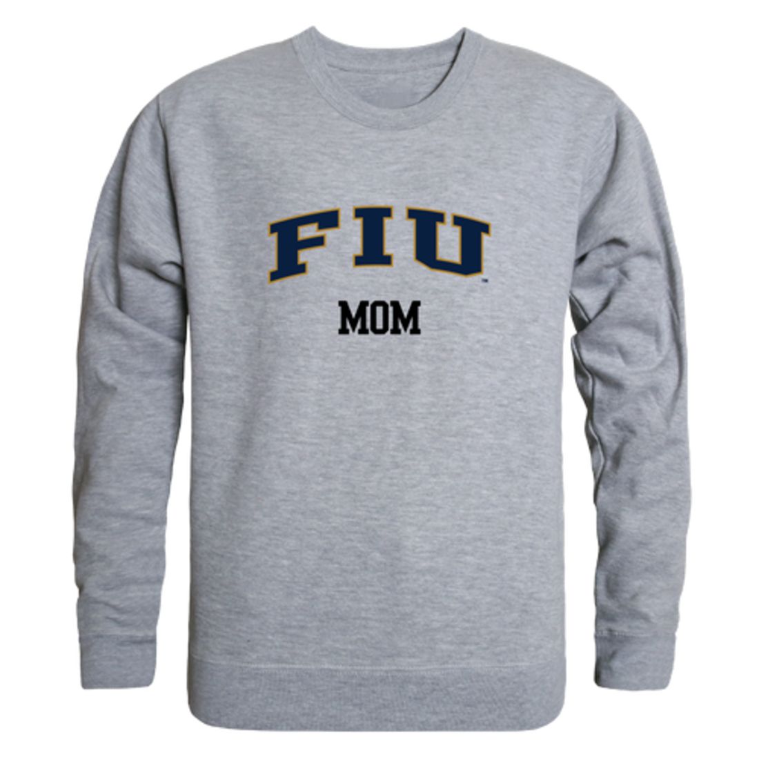 FIU Florida International University Panthers Mom Fleece Crewneck Pullover Sweatshirt Heather Grey Small-Campus-Wardrobe