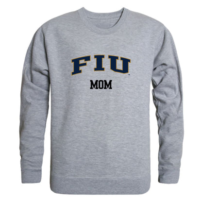 FIU Florida International University Panthers Mom Fleece Crewneck Pullover Sweatshirt Heather Grey Small-Campus-Wardrobe