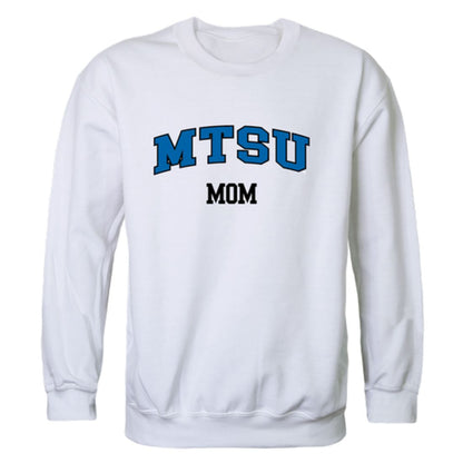 MTSU Middle Tennessee State University Blue Raiders Mom Fleece Crewneck Pullover Sweatshirt Heather Grey Small-Campus-Wardrobe