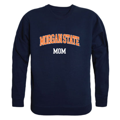 Morgan State University Bears Mom Fleece Crewneck Pullover Sweatshirt Heather Grey Small-Campus-Wardrobe