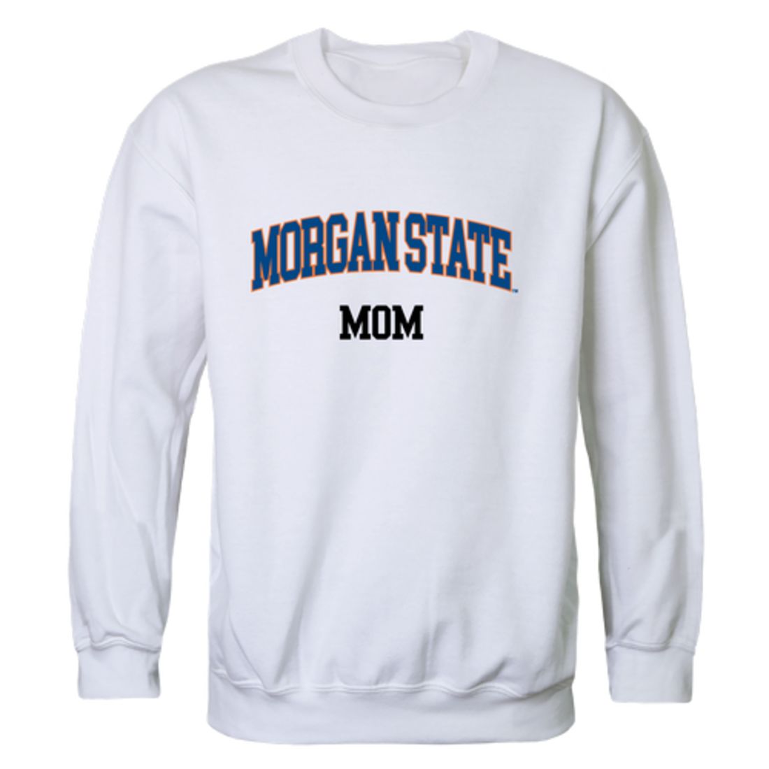 Morgan State University Bears Mom Fleece Crewneck Pullover Sweatshirt Heather Grey Small-Campus-Wardrobe
