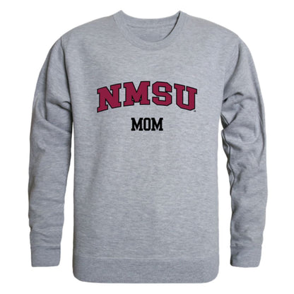 NMSU New Mexico State University Aggies Mom Fleece Crewneck Pullover Sweatshirt Heather Grey Small-Campus-Wardrobe