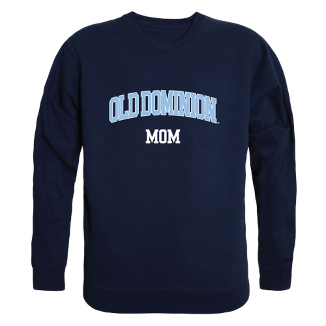 ODU Old Dominion University Monarchs Mom Fleece Crewneck Pullover Sweatshirt Heather Grey Small-Campus-Wardrobe
