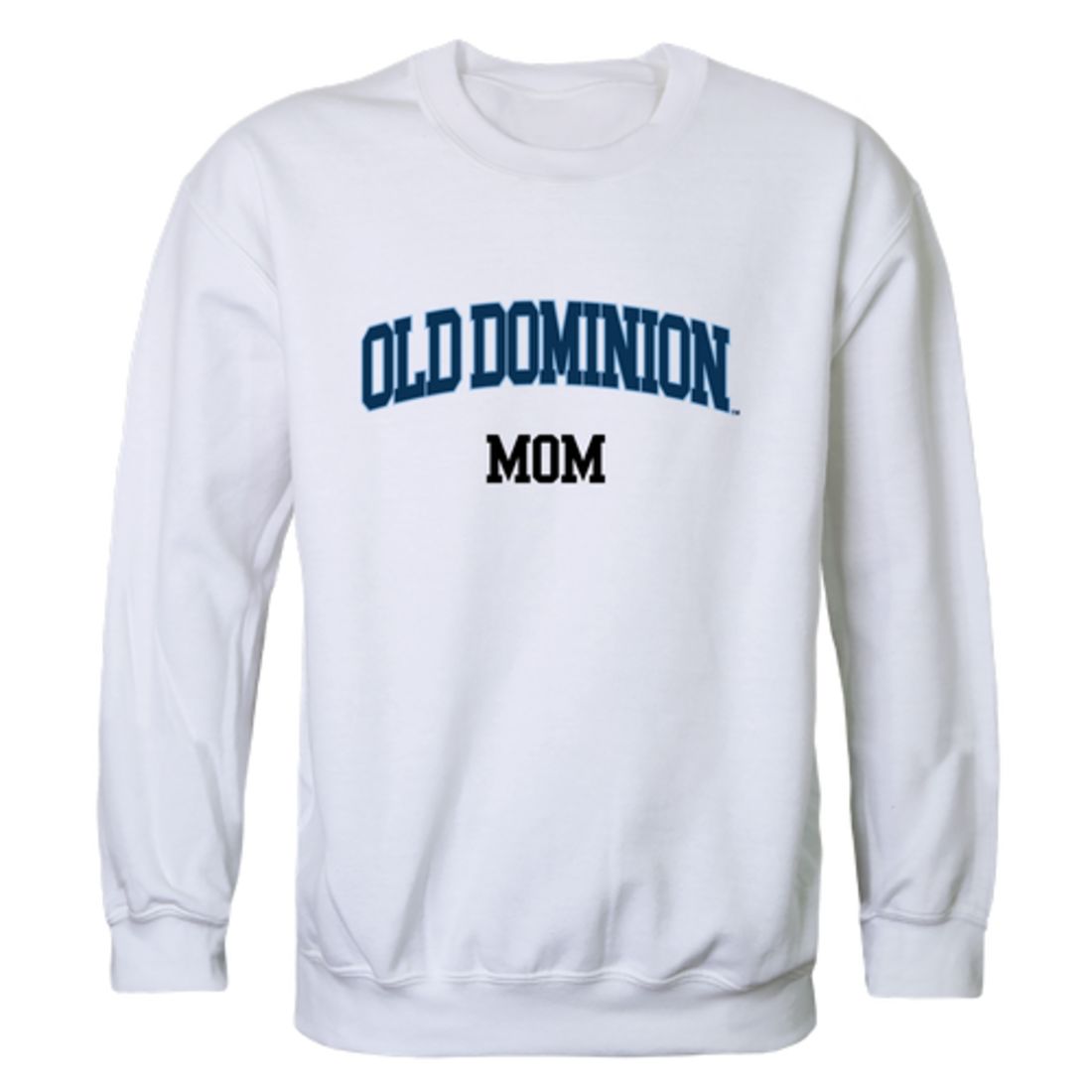 ODU Old Dominion University Monarchs Mom Fleece Crewneck Pullover Sweatshirt Heather Grey Small-Campus-Wardrobe