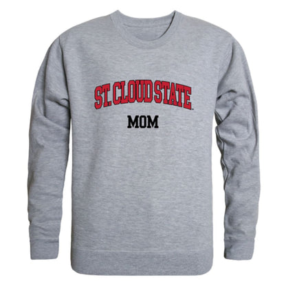 St. Cloud State University Huskies Mom Fleece Crewneck Pullover Sweatshirt Heather Grey Small-Campus-Wardrobe