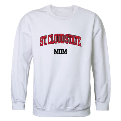 St. Cloud State University Huskies Mom Fleece Crewneck Pullover Sweatshirt Heather Grey Small-Campus-Wardrobe