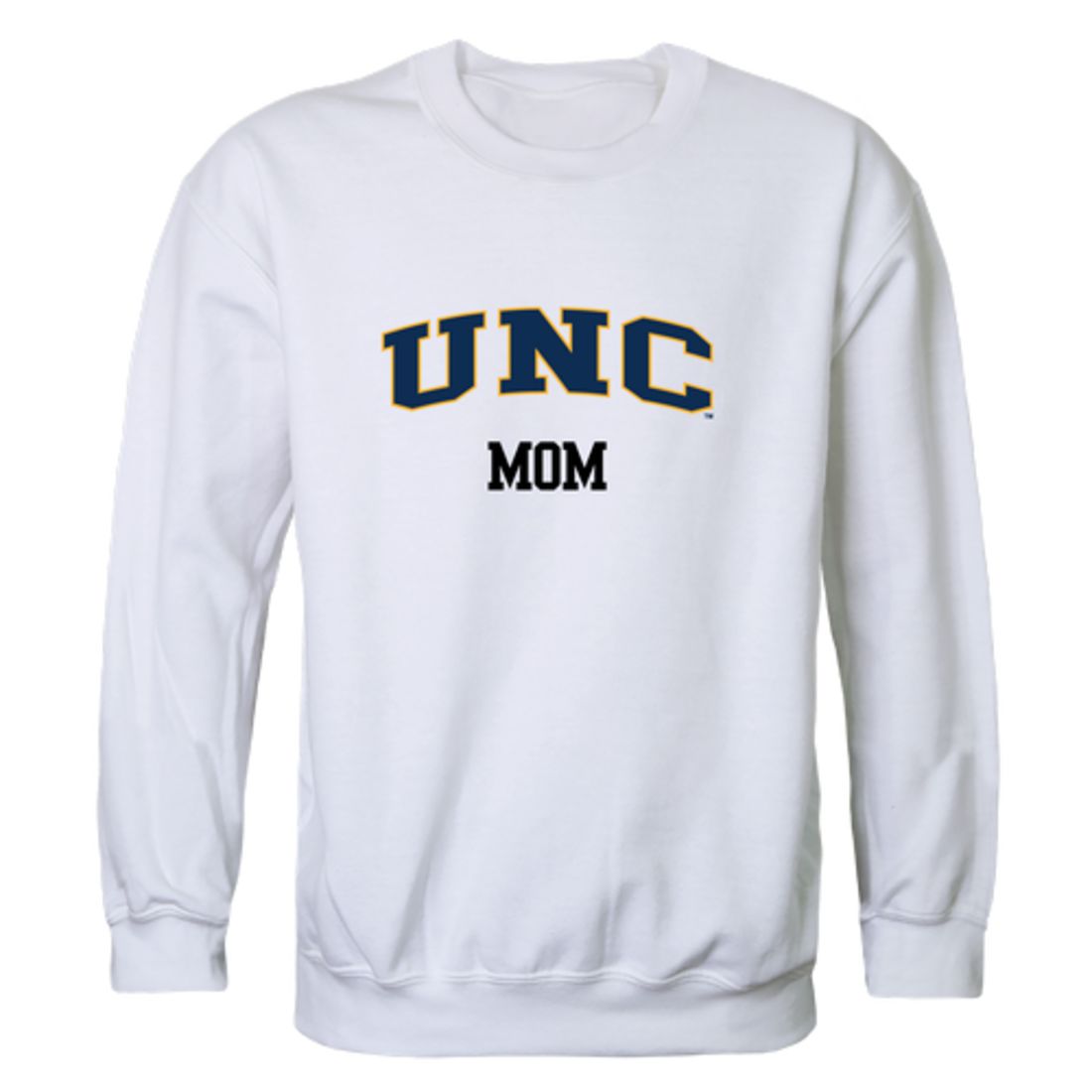 University of Northern Colorado Bears Mom Fleece Crewneck Pullover Sweatshirt Heather Grey Small-Campus-Wardrobe