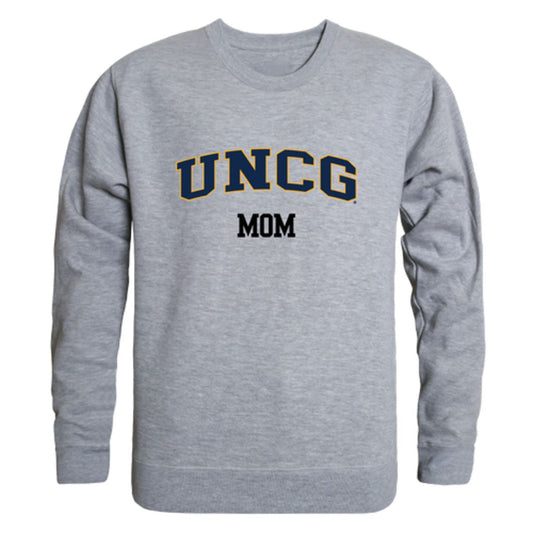 UNCG University of North Carolina at Greensboro Spartans Mom Fleece Crewneck Pullover Sweatshirt Heather Grey Small-Campus-Wardrobe