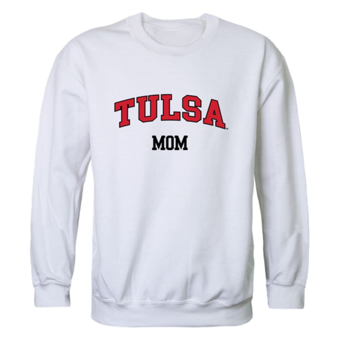 University of Tulsa Golden Golden Hurricane Mom Fleece Crewneck Pullover Sweatshirt Heather Grey Small-Campus-Wardrobe