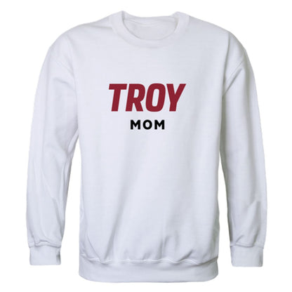 Troy University Trojans Mom Fleece Crewneck Pullover Sweatshirt Heather Charcoal Small-Campus-Wardrobe