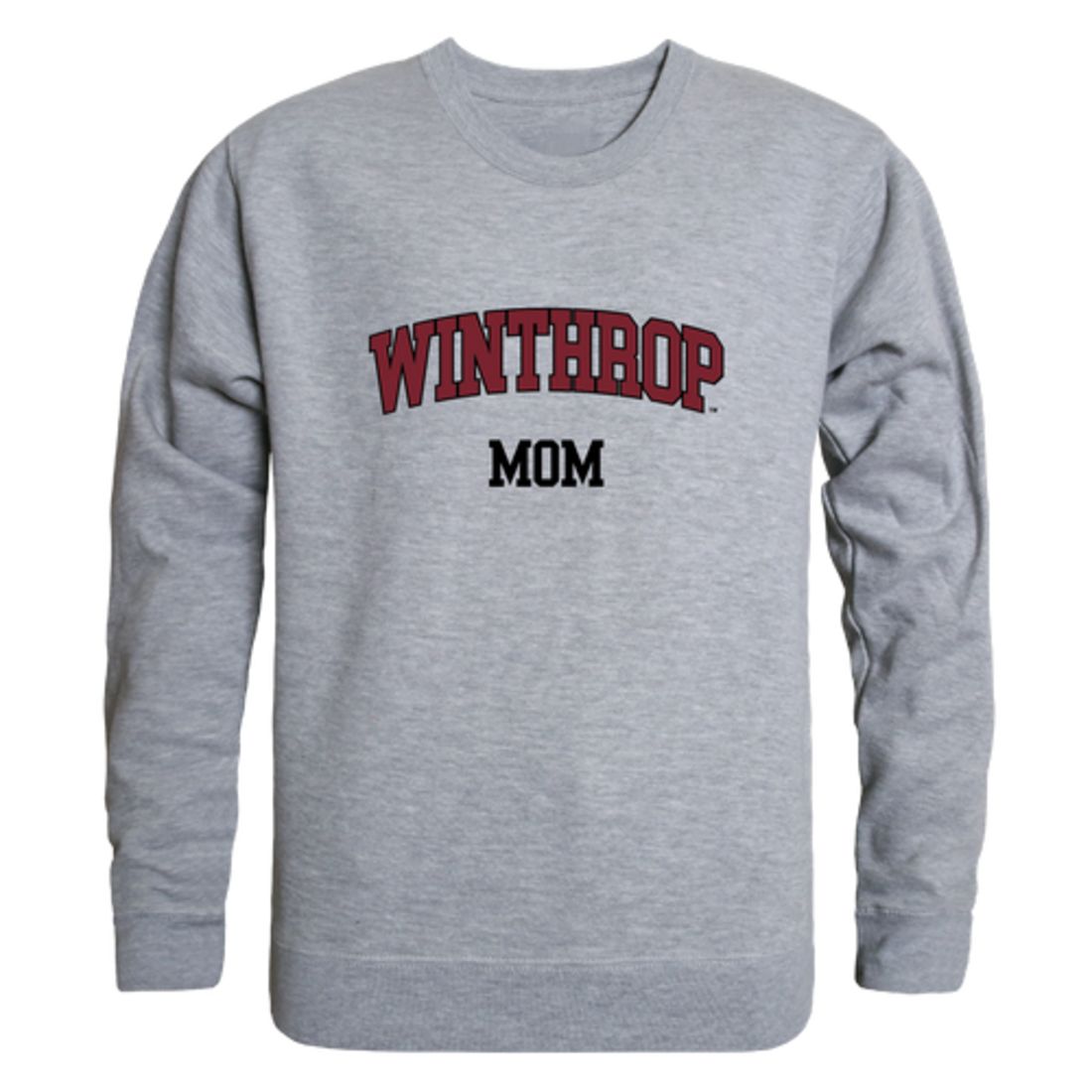 Winthrop University Eagles Mom Fleece Crewneck Pullover Sweatshirt Heather Charcoal Small-Campus-Wardrobe