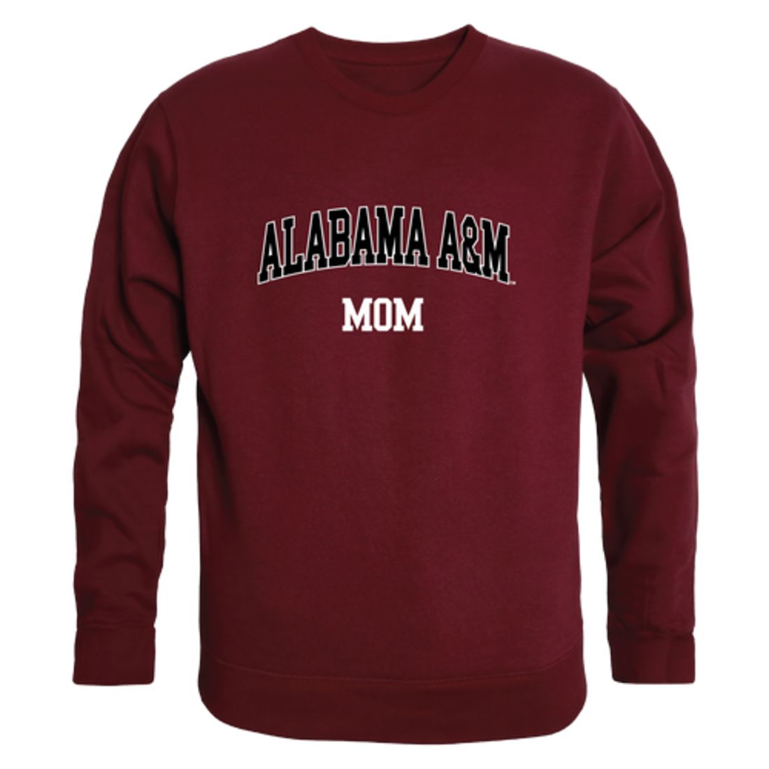 AAMU Alabama A&M University Bulldogs Mom Fleece Crewneck Pullover Sweatshirt Heather Grey Small-Campus-Wardrobe