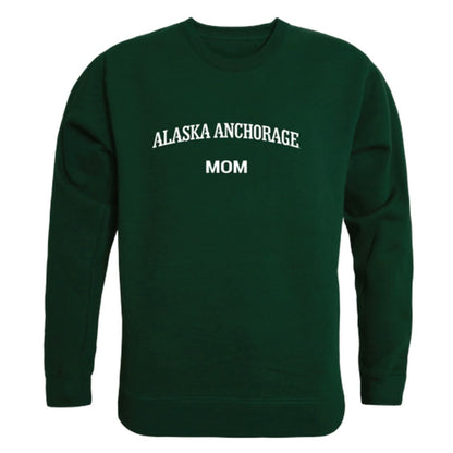 UAA University of Alaska Anchorage Sea Wolves Mom Fleece Crewneck Pullover Sweatshirt Forest Small-Campus-Wardrobe