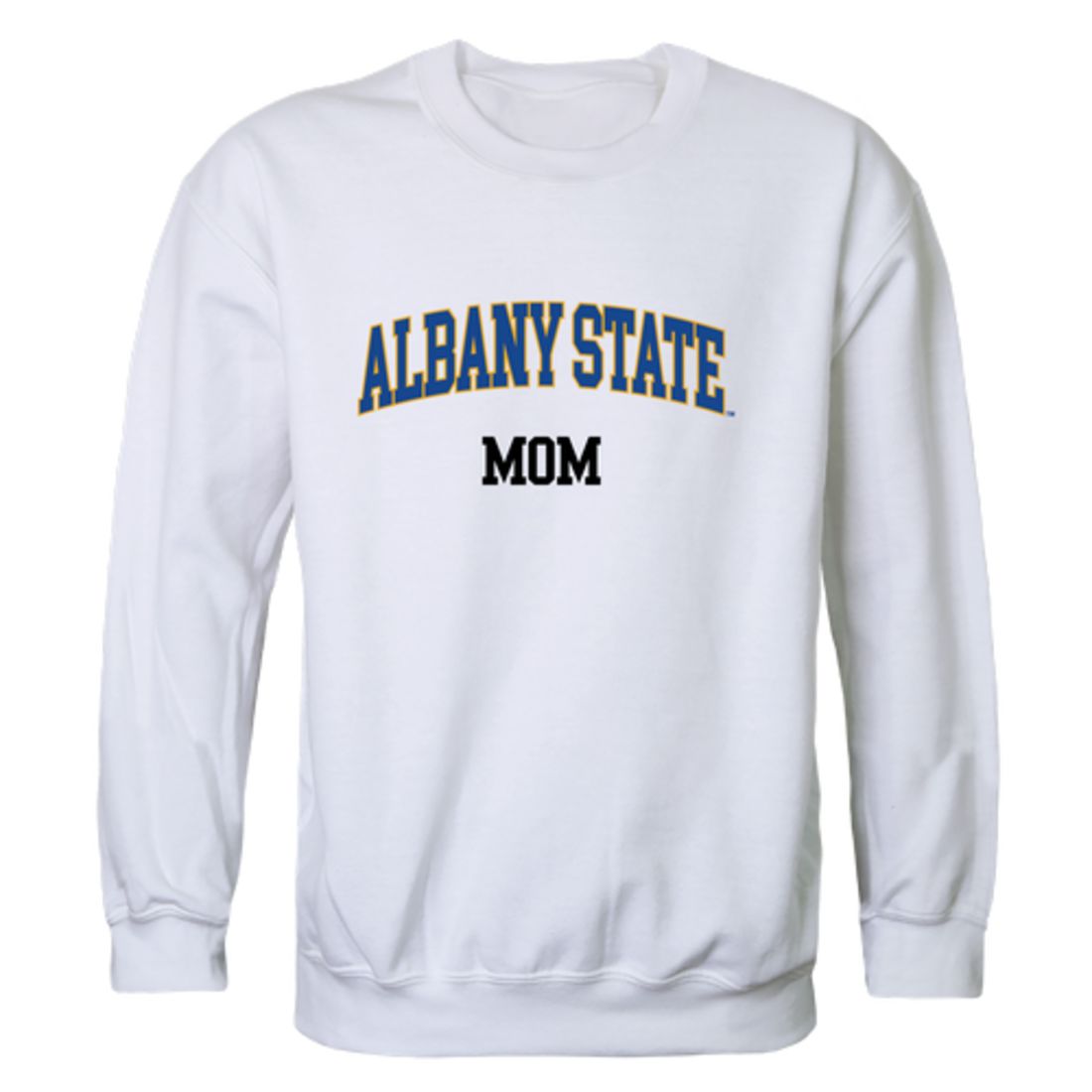 ASU Albany State University Golden Rams Mom Fleece Crewneck Pullover Sweatshirt Heather Grey Small-Campus-Wardrobe