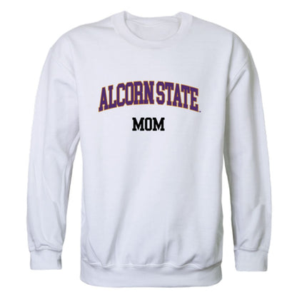 Alcorn State University Braves Mom Fleece Crewneck Pullover Sweatshirt Heather Charcoal Small-Campus-Wardrobe