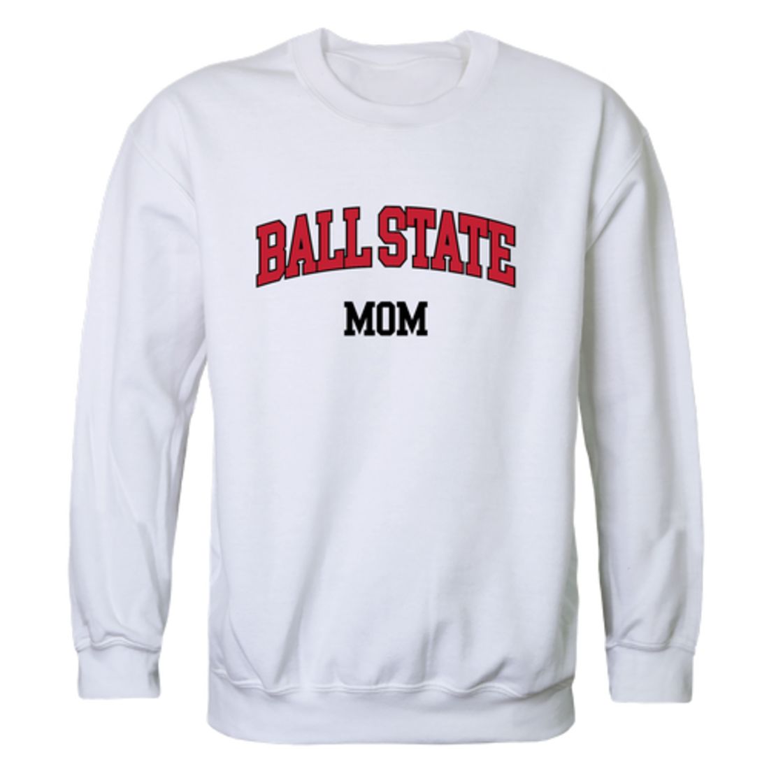 BSU Ball State University Cardinals Mom Fleece Crewneck Pullover Sweatshirt Heather Grey Small-Campus-Wardrobe