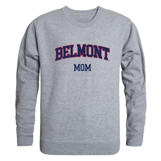Belmont State University Bruins Mom Fleece Crewneck Pullover Sweatshirt Heather Grey Small-Campus-Wardrobe