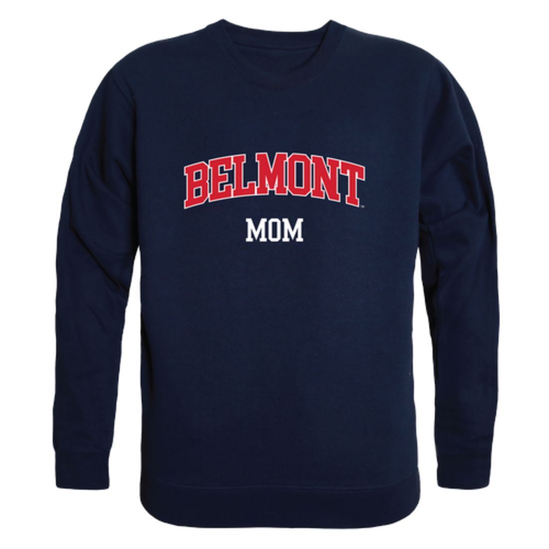 Belmont State University Bruins Mom Fleece Crewneck Pullover Sweatshirt Heather Grey Small-Campus-Wardrobe