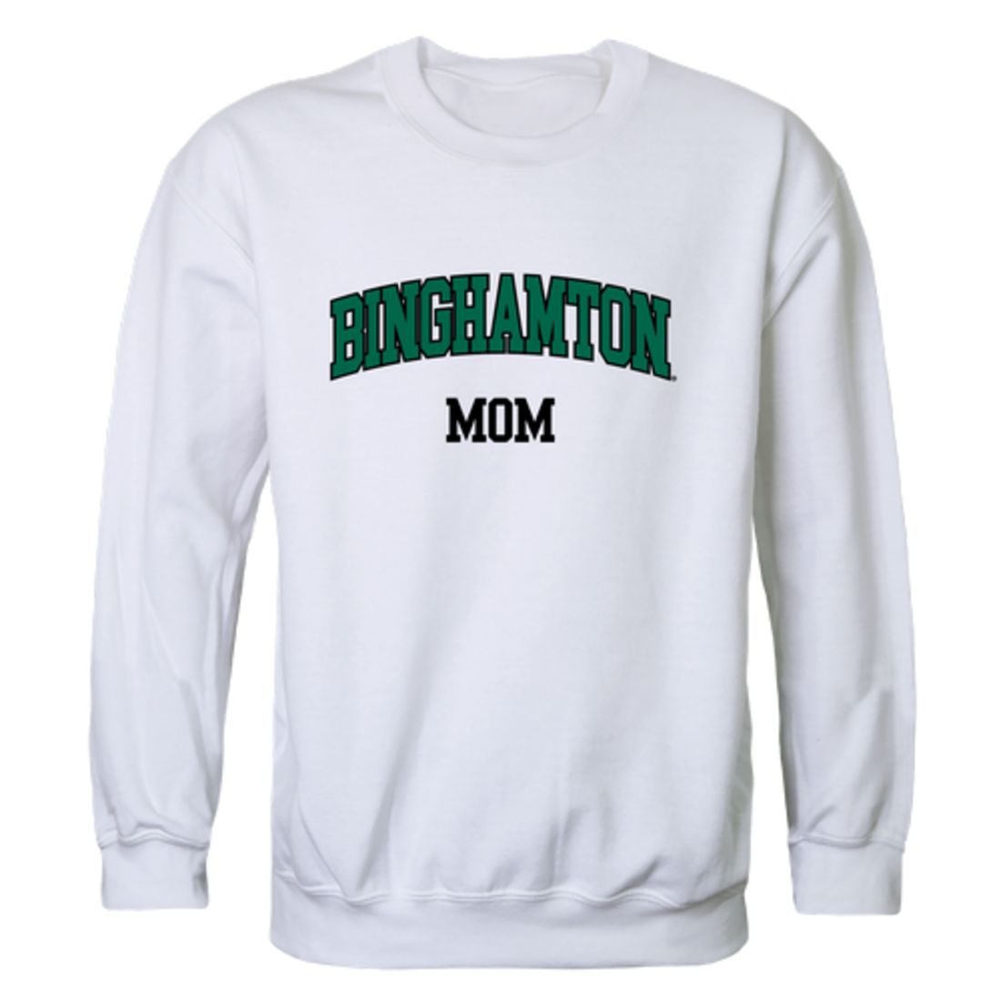 SUNY Binghamton University Bearcats Mom Fleece Crewneck Pullover Sweatshirt Heather Charcoal Small-Campus-Wardrobe